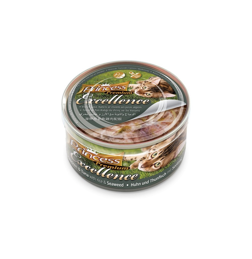 Princess Excellence Chicken Tuna Seaweed 70g wet food for cats