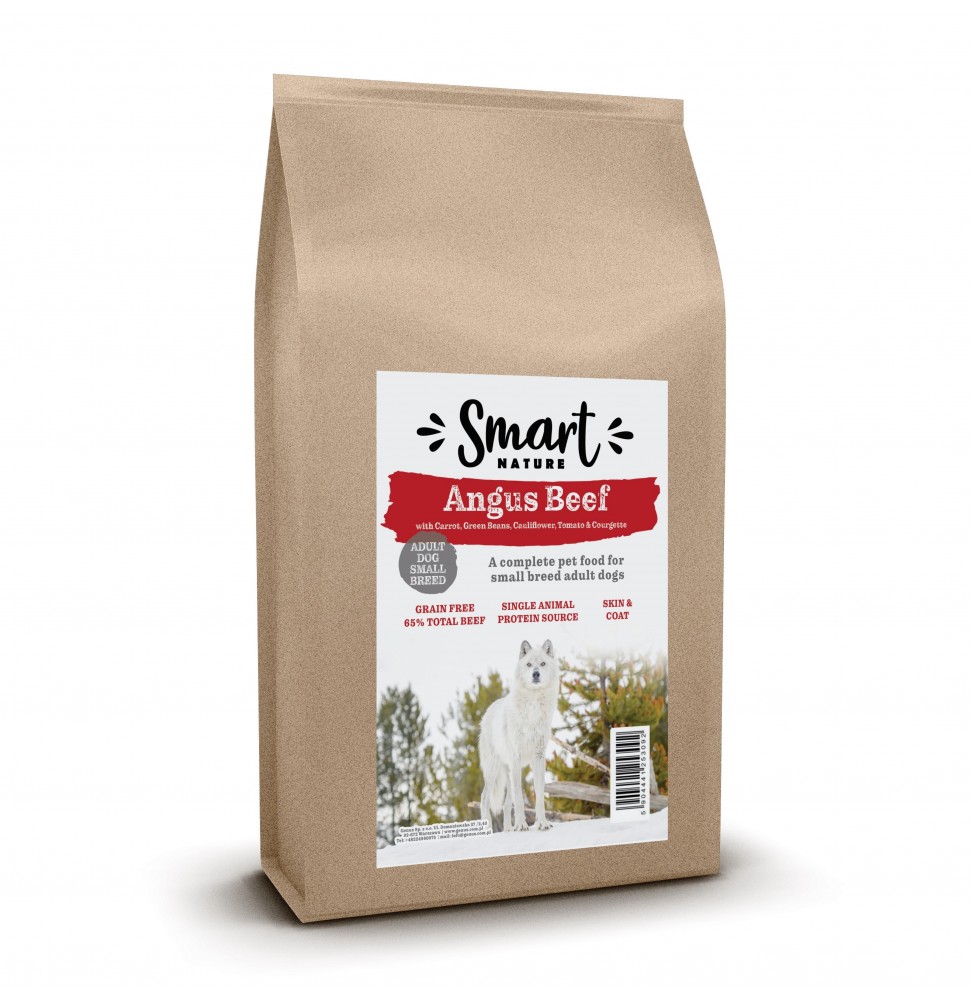 Smart Nature Dog Small Angus Beef 6kg 65% Angus beef meat, grain-free, chicken-free, superfoods, natural collagen