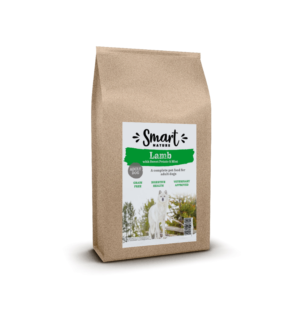 Smart Nature Dog Hypoallergenic Lamb 12kg monoprotein dog food, 100% lamb, grain-free, chicken-free