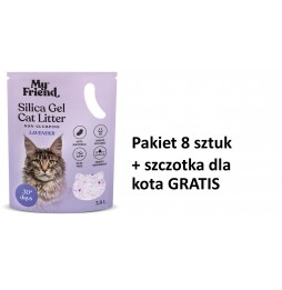 My Friend Silica Lavender litter 3.8l Package x8 pcs + free cat brush