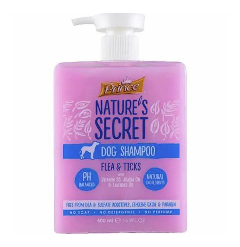 Prince Nature's Secret Shampoo for dogs against fleas and ticks 500 ml